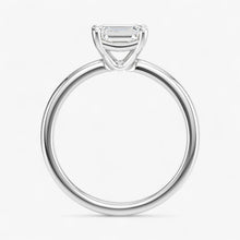 The Cigar Band Solitaire Engagement Ring | Emerald