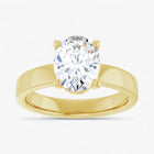 The Cigar Band Solitaire Engagement Ring | Oval