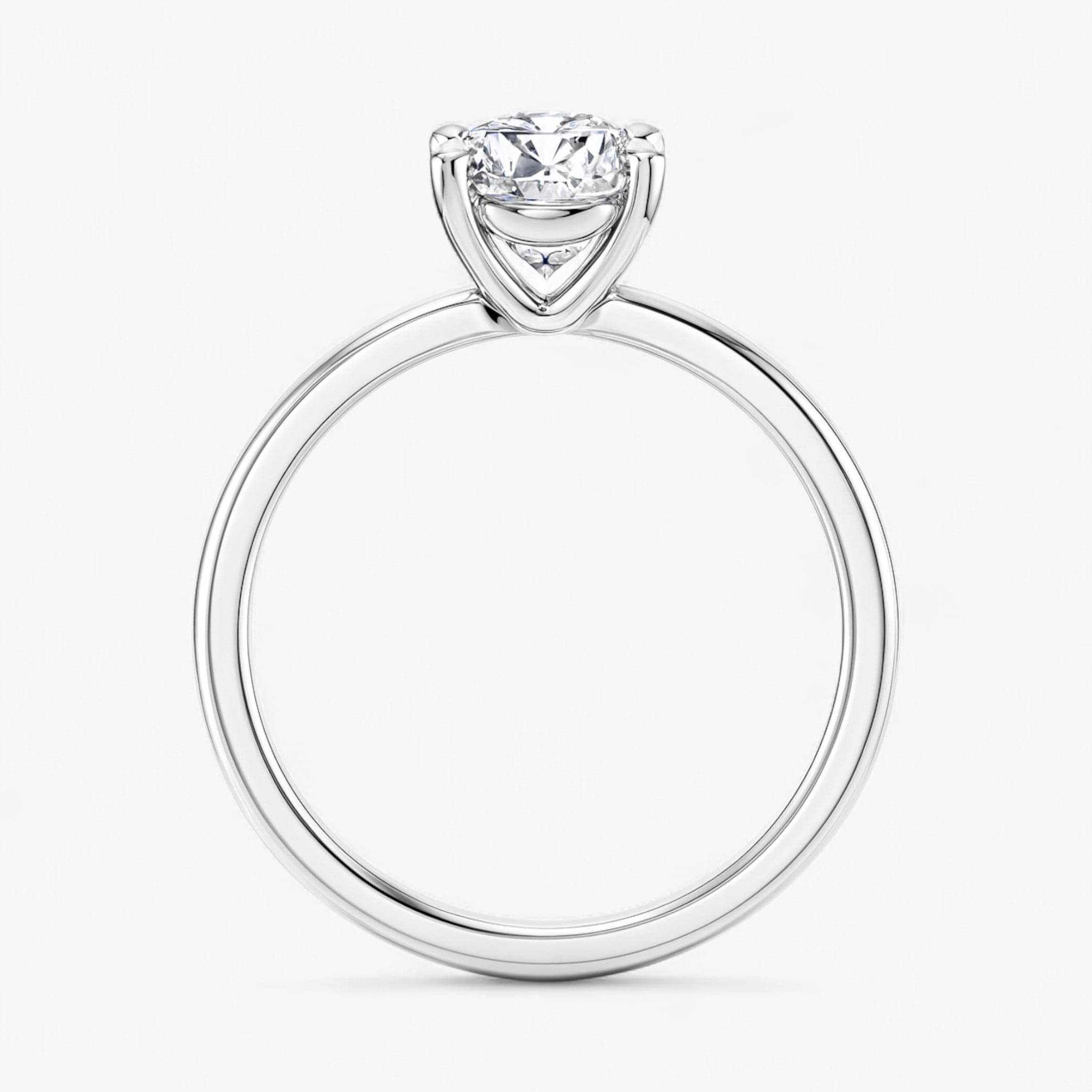 The Cigar Band Solitaire Engagement Ring | Oval