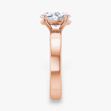 The Cigar Band Solitaire Engagement Ring | Oval