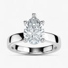 The Cigar Band Solitaire Engagement Ring | Pear