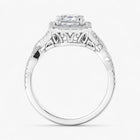 The Iconic Twisted Halo Engagement Ring | Emerald