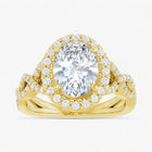 The Iconic Twisted Halo Engagement Ring | Oval