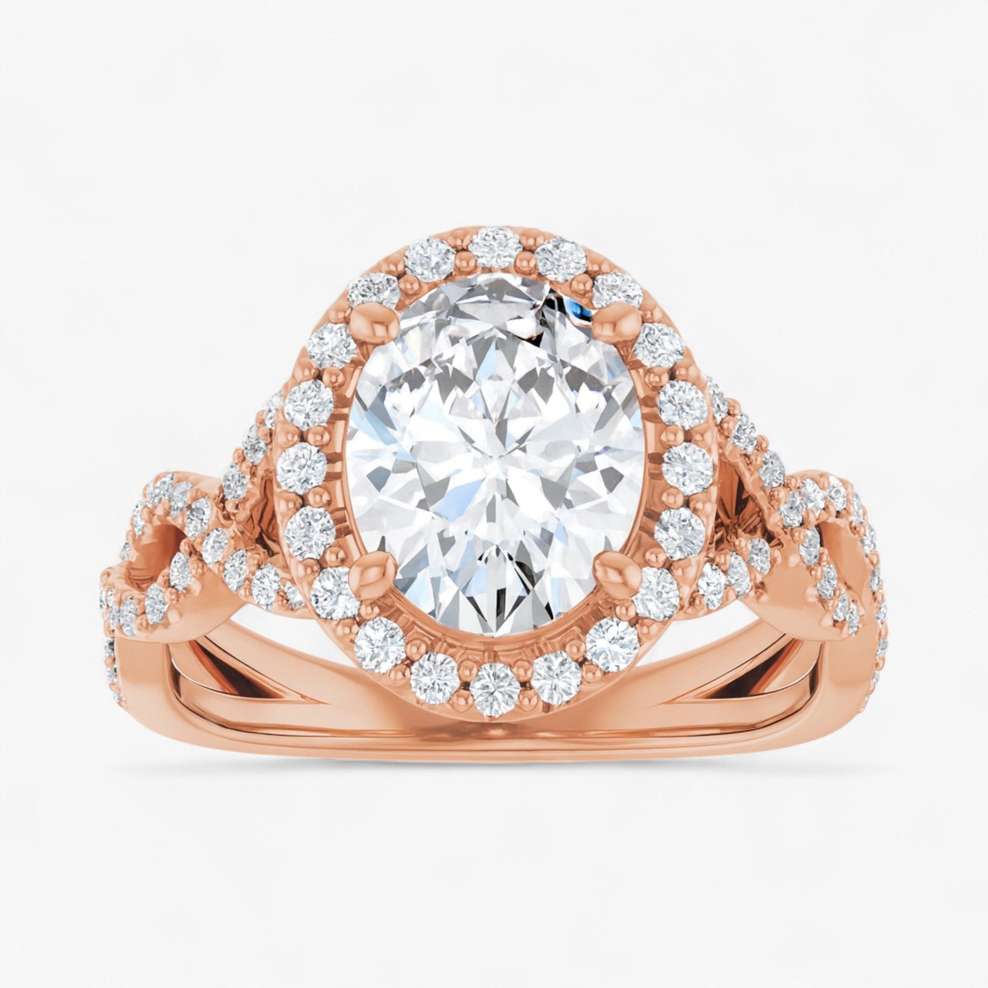 The Iconic Twisted Halo Engagement Ring | Oval