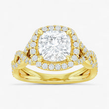 The Iconic Twisted Halo Engagement Ring | Cushion