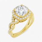 The Iconic Twisted Halo Engagement Ring | Cushion