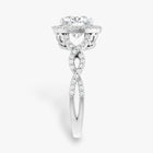 The Iconic Twisted Halo Engagement Ring | Cushion