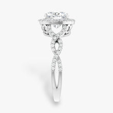The Iconic Twisted Halo Engagement Ring | Cushion