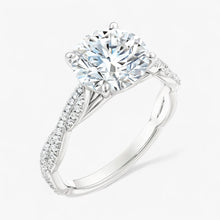 The Timeless Twisted Pavé Engagement Ring | Round