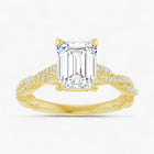 The Timeless Twisted Pavé Engagement Ring | Emerald