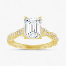 The Timeless Twisted Pavé Engagement Ring | Emerald