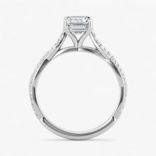 The Timeless Twisted Pavé Engagement Ring | Emerald