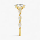 The Timeless Twisted Pavé Engagement Ring | Oval