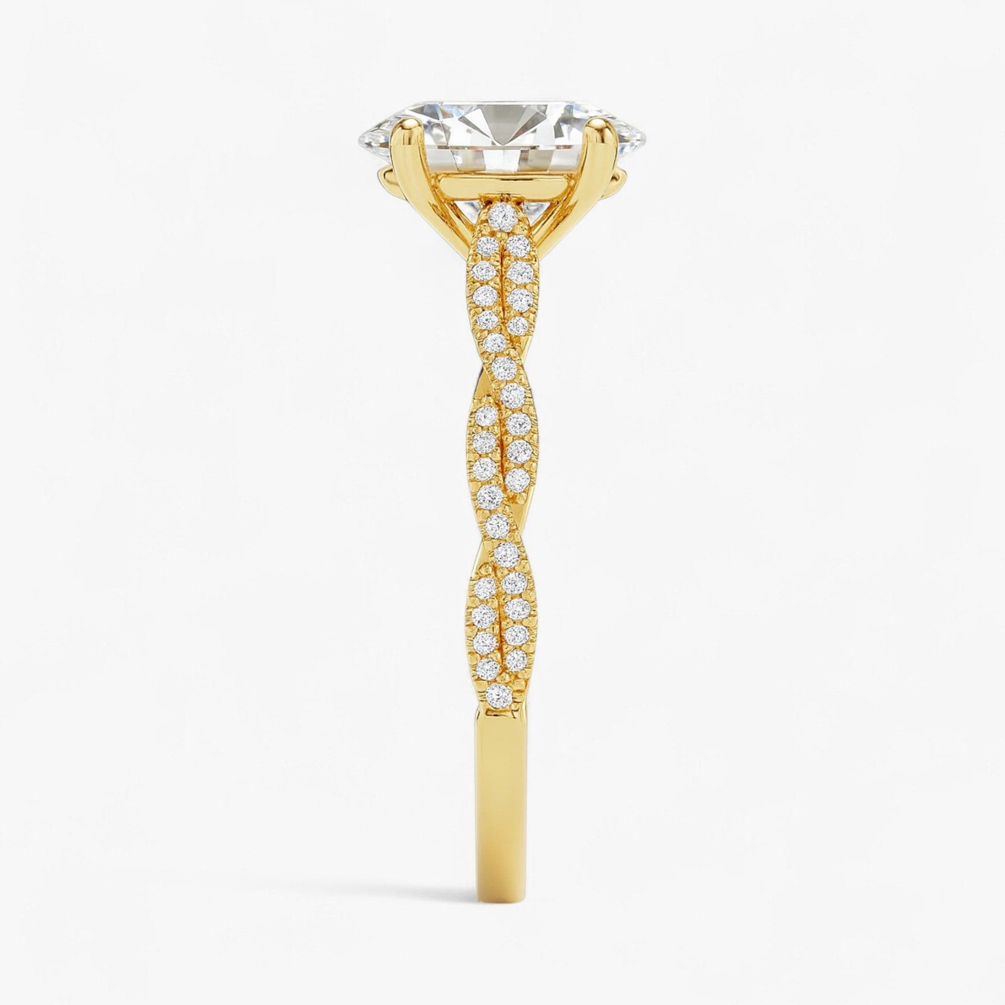 The Timeless Twisted Pavé Engagement Ring | Oval