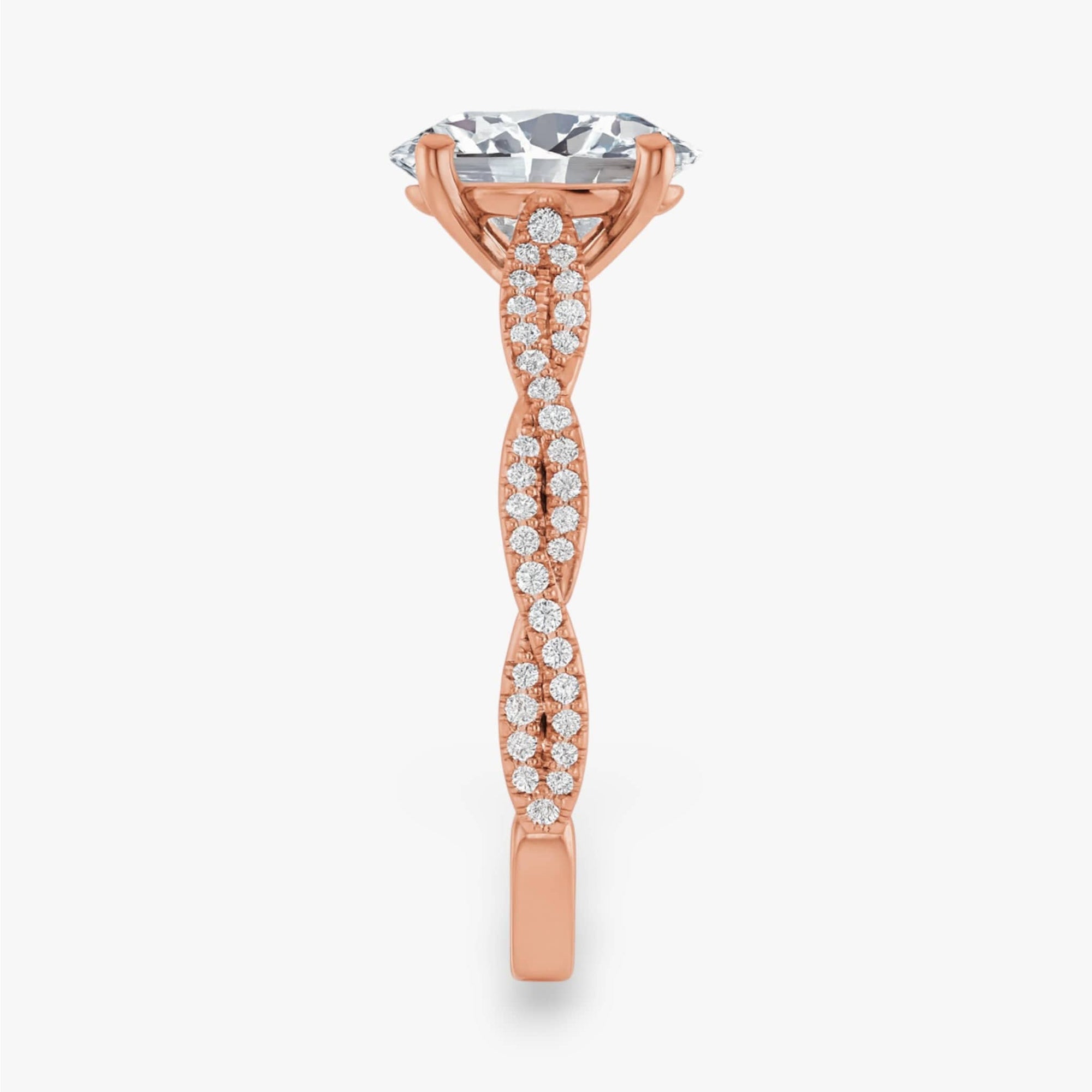 The Timeless Twisted Pavé Engagement Ring | Oval
