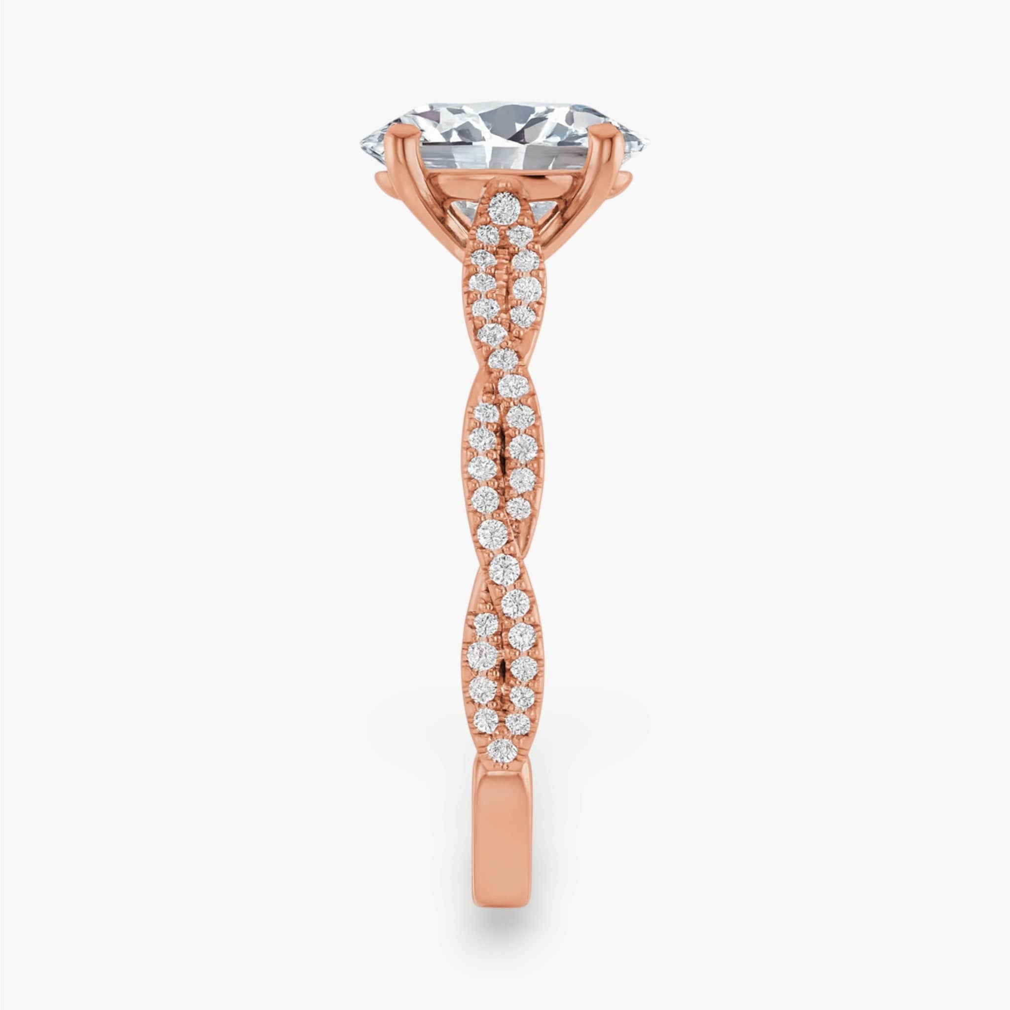 The Timeless Twisted Pavé Engagement Ring | Oval