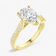 The Timeless Twisted Pavé Engagement Ring | Pear