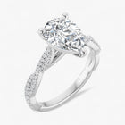 The Timeless Twisted Pavé Engagement Ring | Pear