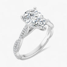 The Timeless Twisted Pavé Engagement Ring | Pear