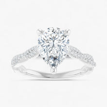 The Timeless Twisted Pavé Engagement Ring | Pear