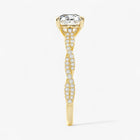 The Timeless Twisted Pavé Engagement Ring | Cushion