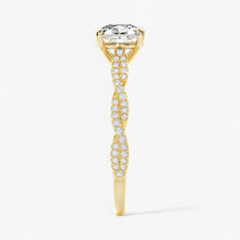The Timeless Twisted Pavé Engagement Ring | Cushion