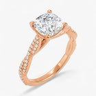 The Timeless Twisted Pavé Engagement Ring | Cushion