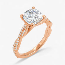 The Timeless Twisted Pavé Engagement Ring | Cushion