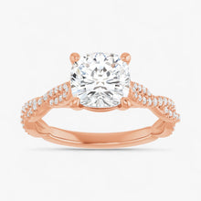 The Timeless Twisted Pavé Engagement Ring | Cushion