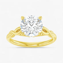 The Elegant Twisted Solitaire Engagement Ring | Round