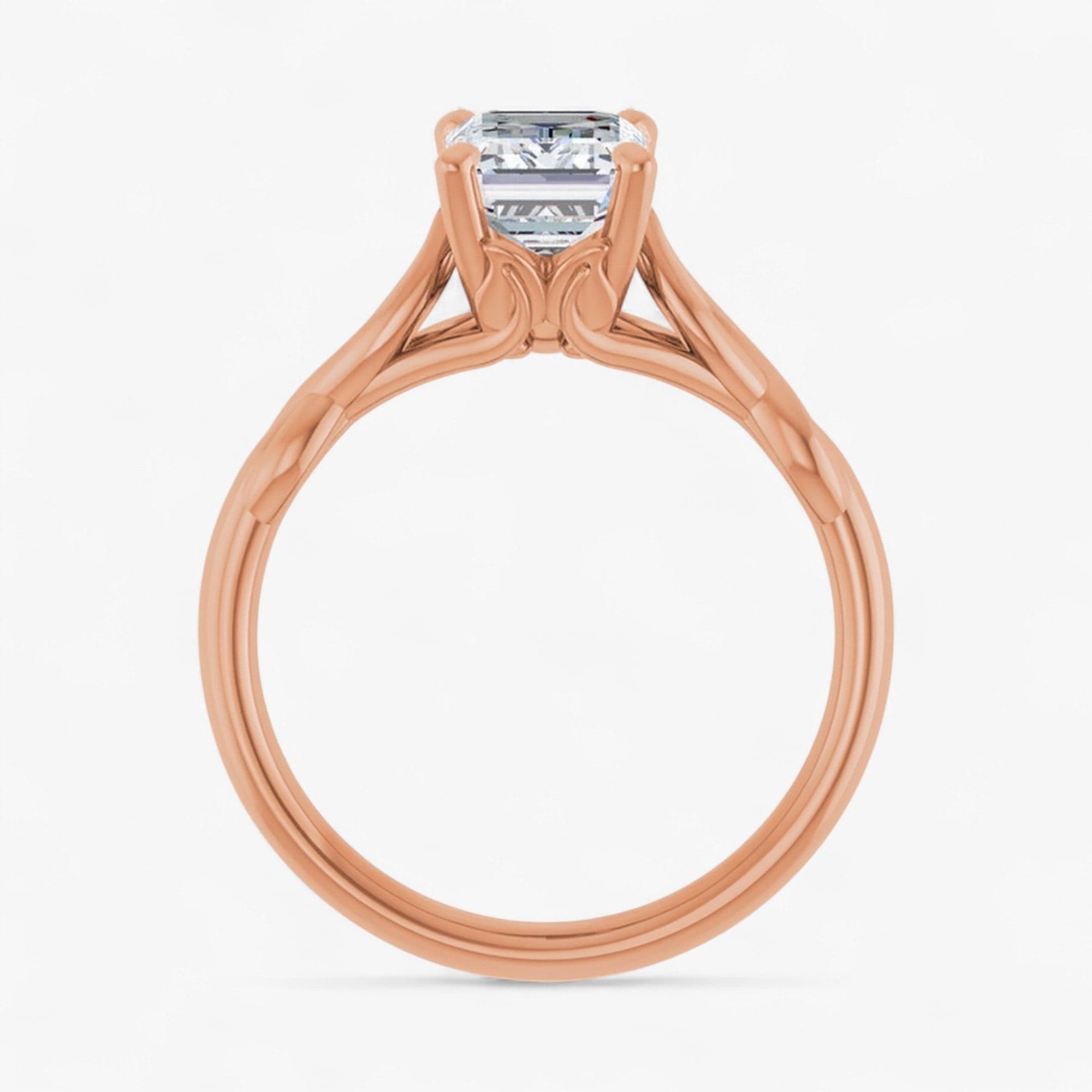 The Elegant Twisted Solitaire Engagement Ring | Emerald