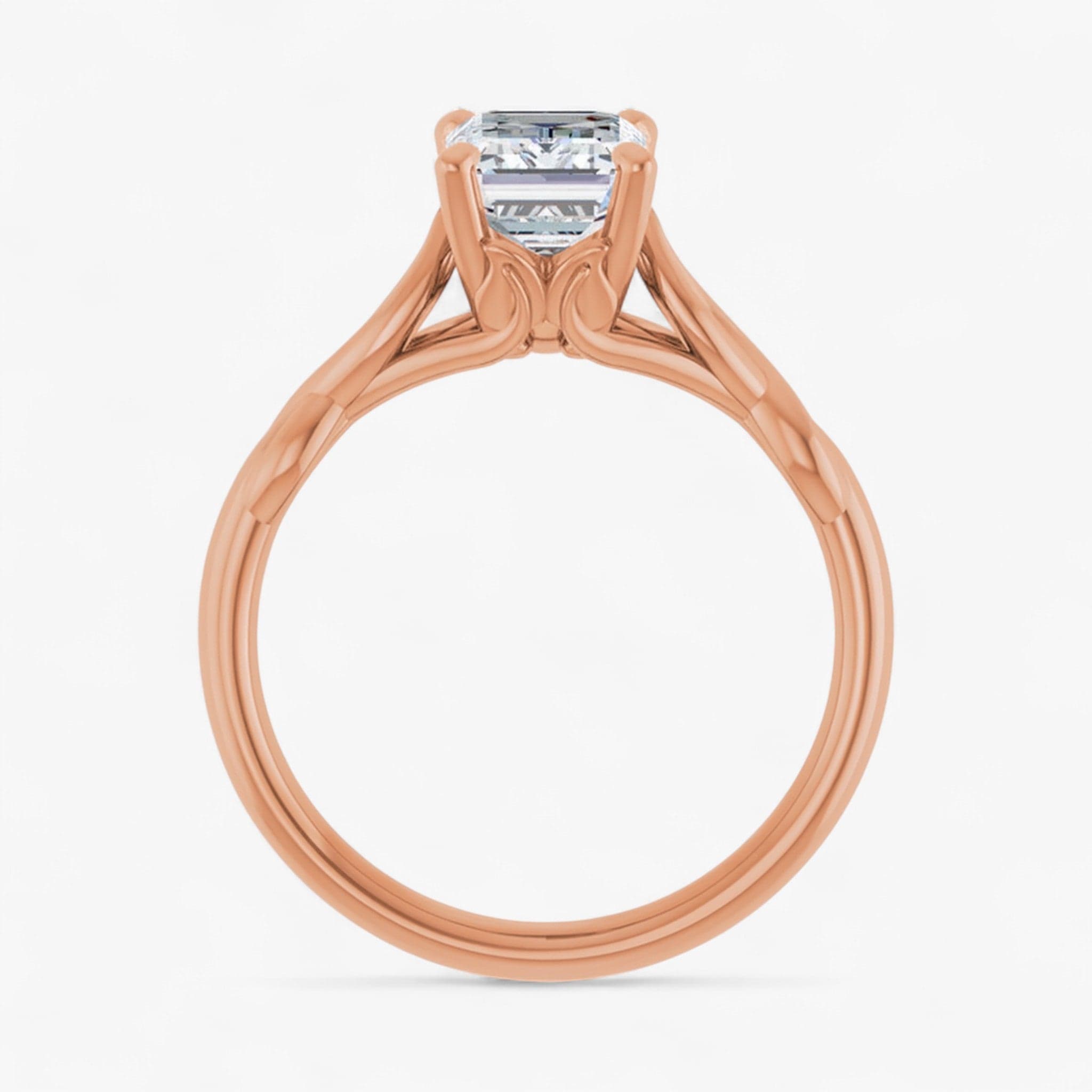 The Elegant Twisted Solitaire Engagement Ring | Emerald