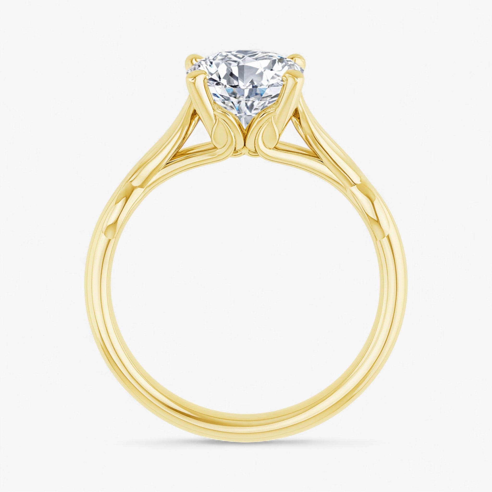 The Elegant Twisted Solitaire Engagement Ring | Oval
