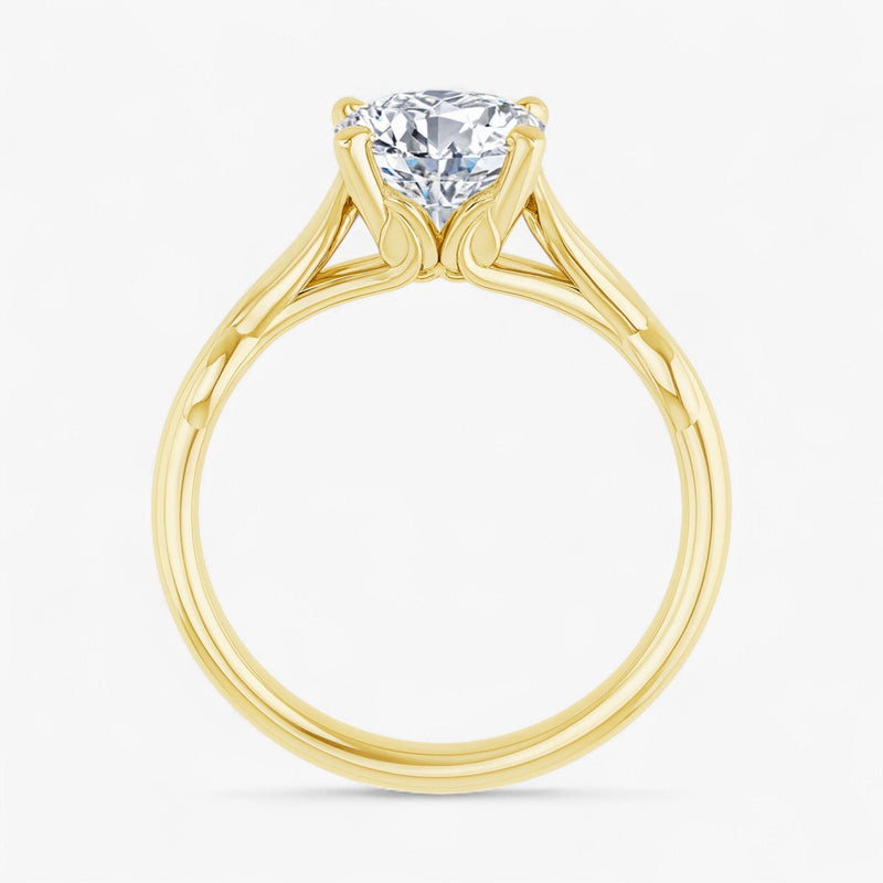 The Elegant Twisted Solitaire Engagement Ring | Oval