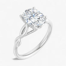 The Elegant Twisted Solitaire Engagement Ring | Oval