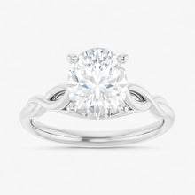 The Elegant Twisted Solitaire Engagement Ring | Oval