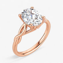 The Elegant Twisted Solitaire Engagement Ring | Oval
