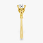 The Elegant Twisted Solitaire Engagement Ring | Cushion
