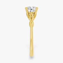 The Elegant Twisted Solitaire Engagement Ring | Cushion