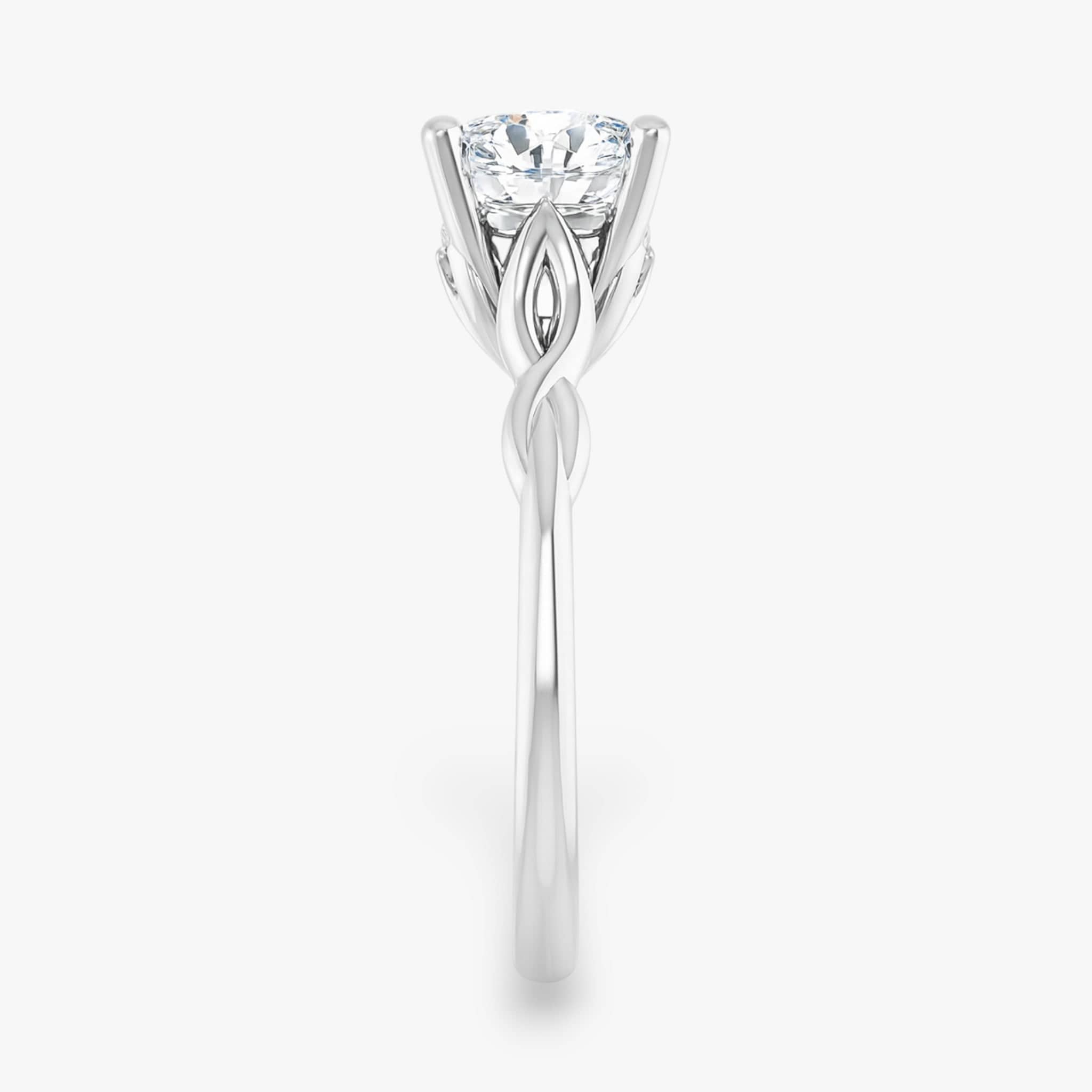 The Elegant Twisted Solitaire Engagement Ring | Cushion