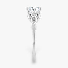 The Elegant Twisted Solitaire Engagement Ring | Cushion