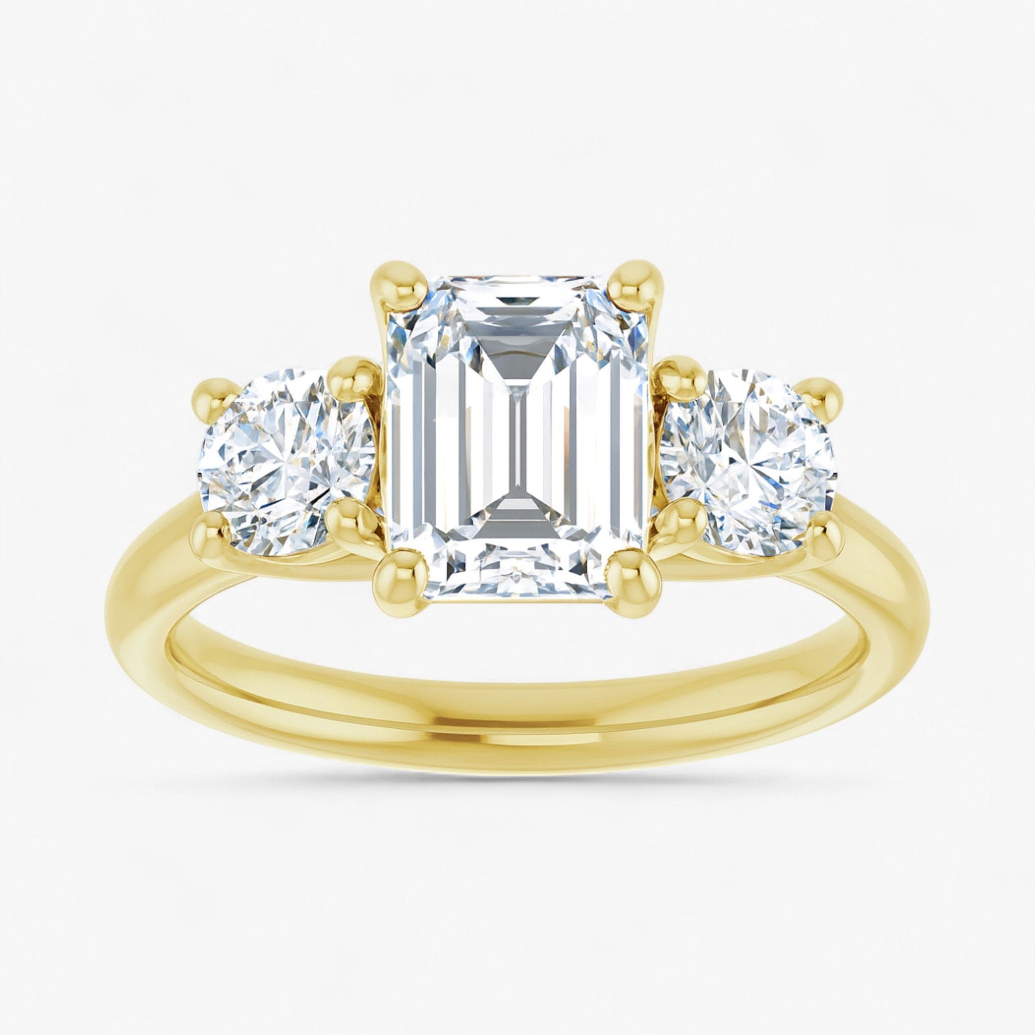 The Classic 3-Stone Engagement Ring | Emerald