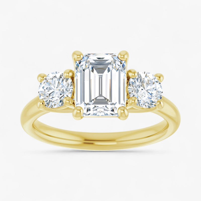 The Classic 3-Stone Engagement Ring | Emerald