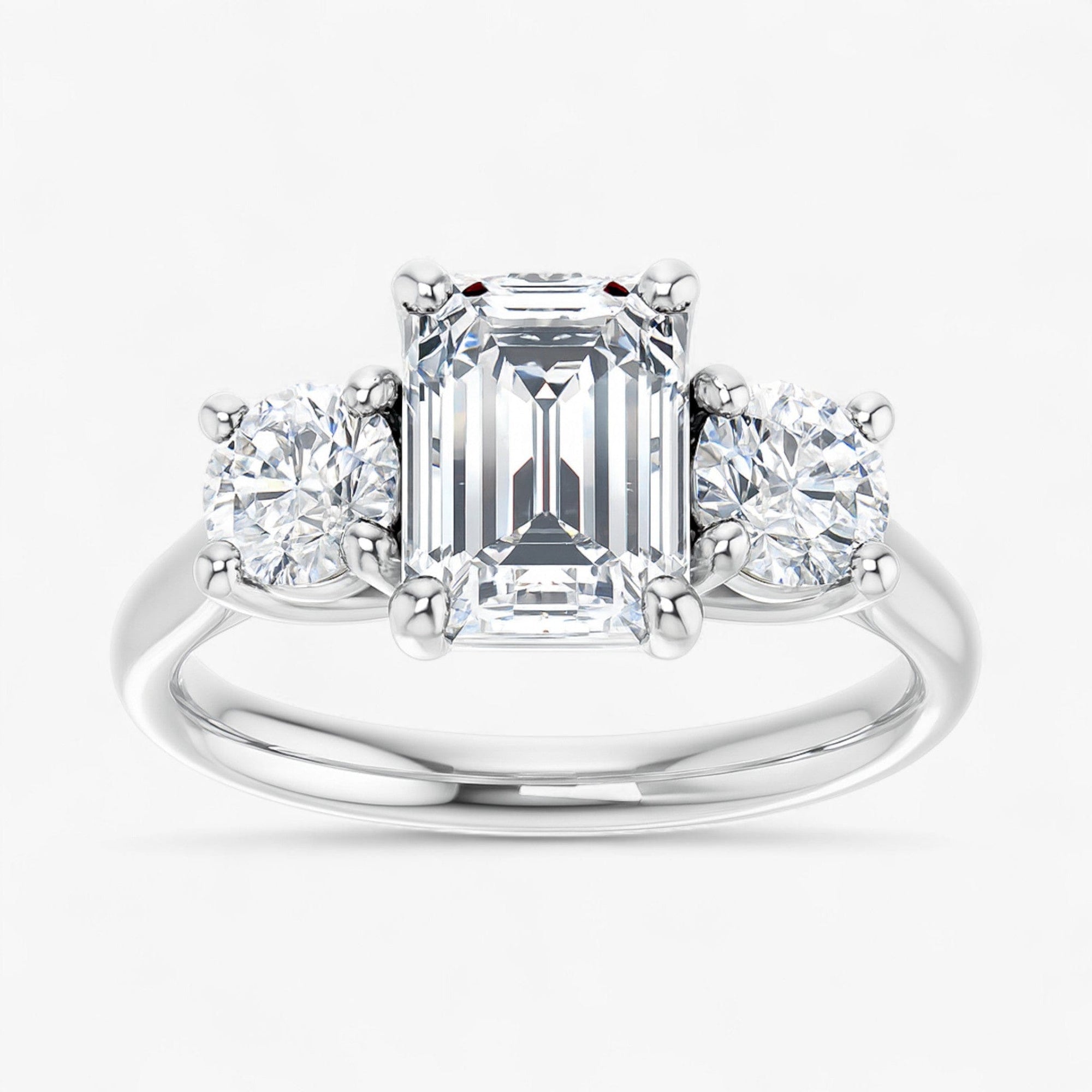 The Classic 3-Stone Engagement Ring | Emerald