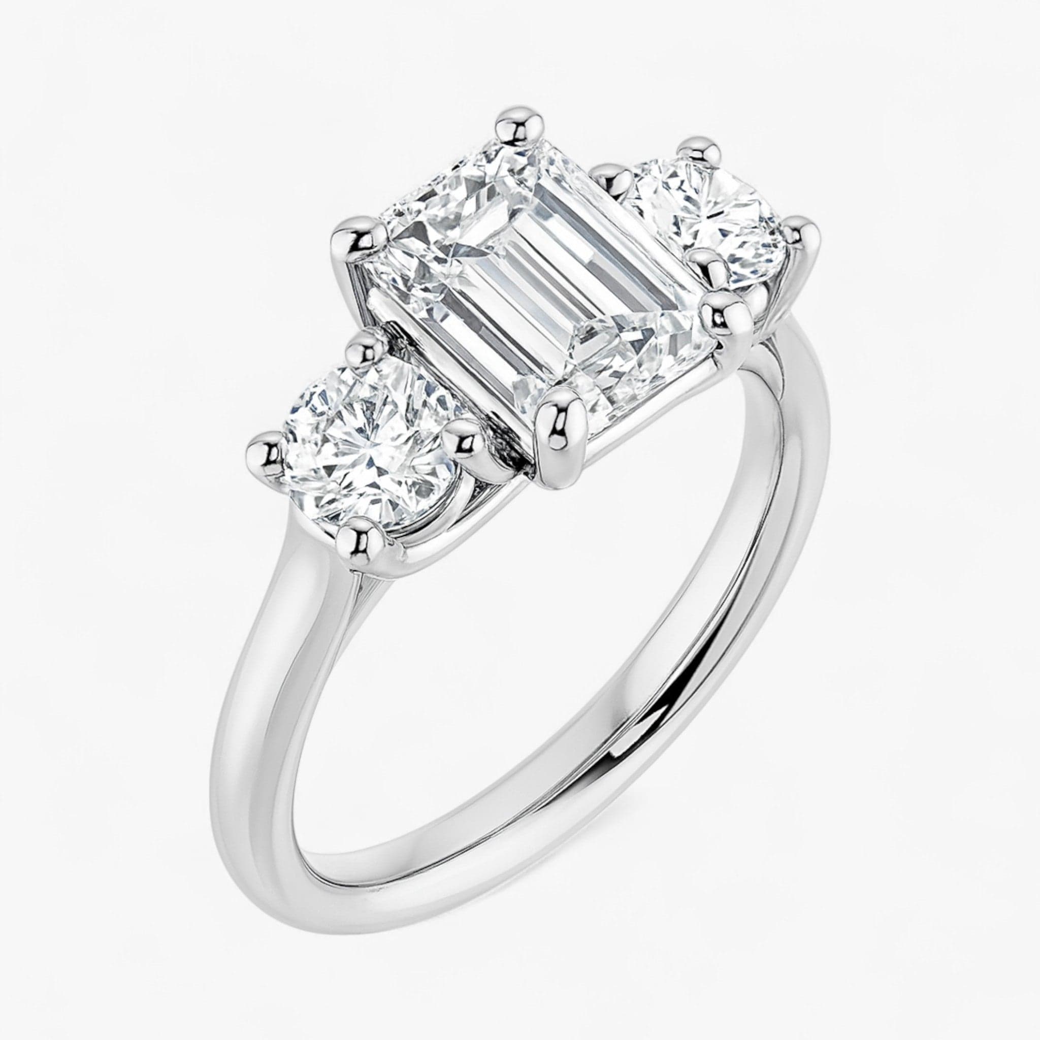 The Classic 3-Stone Engagement Ring | Emerald