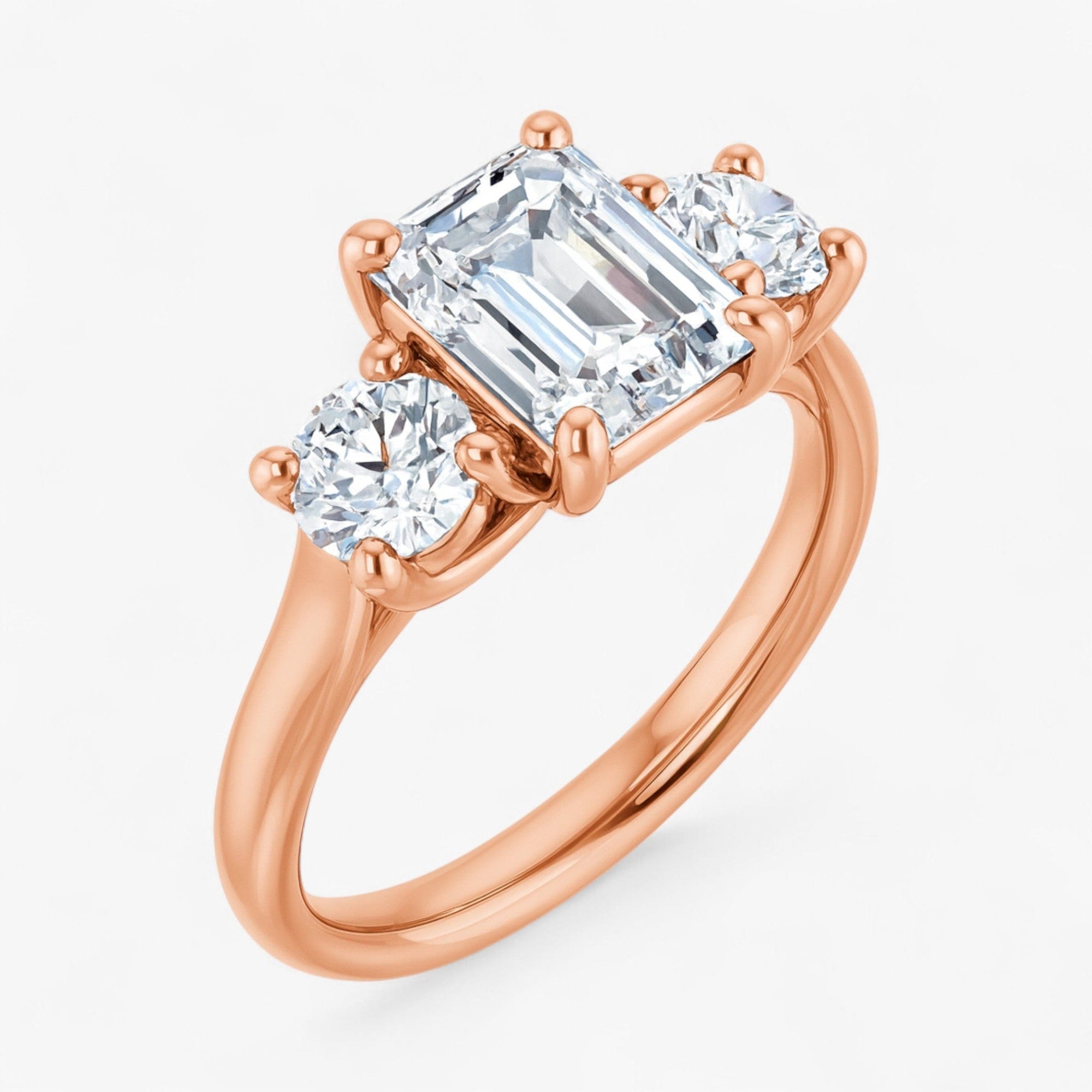 The Classic 3-Stone Engagement Ring | Emerald