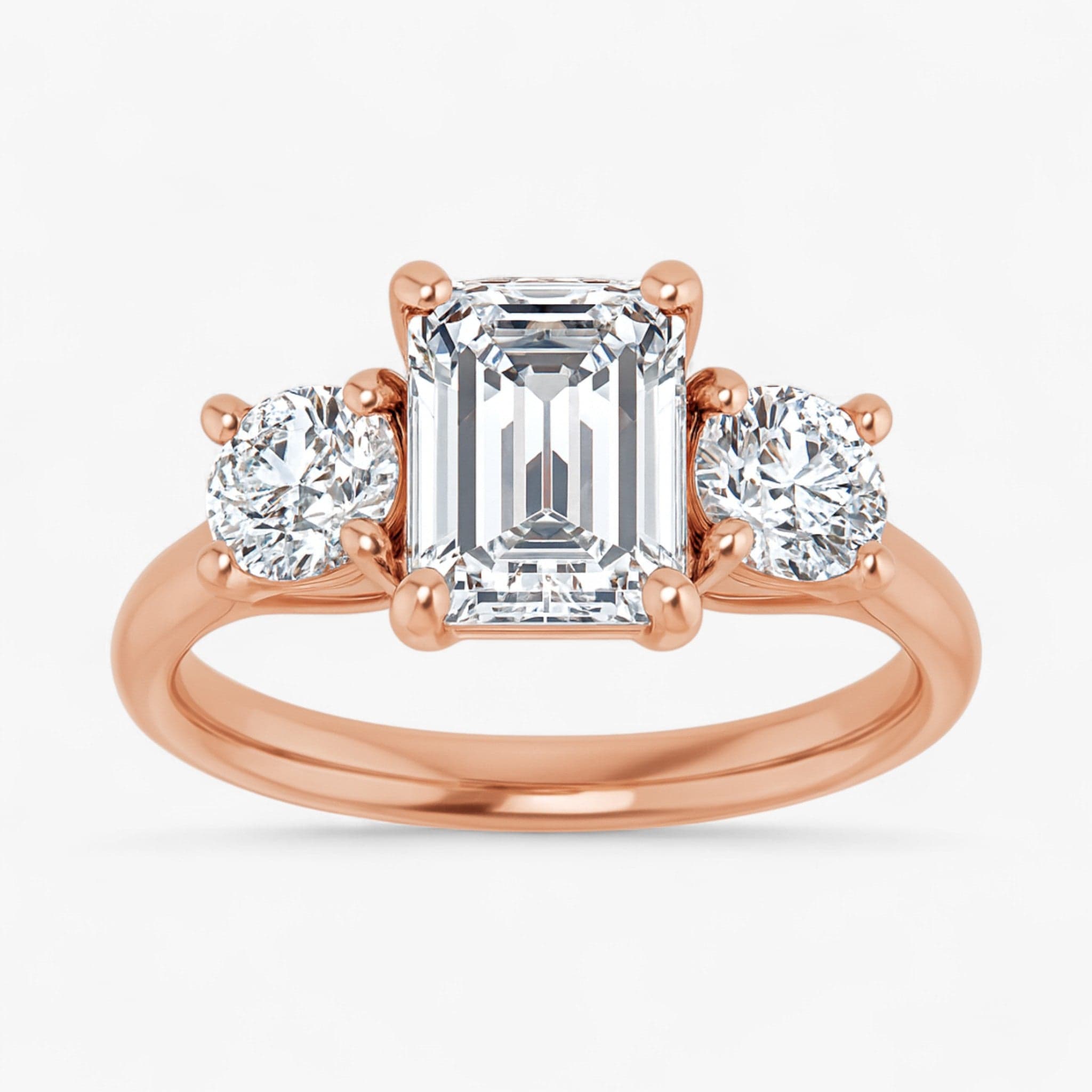 The Classic 3-Stone Engagement Ring | Emerald