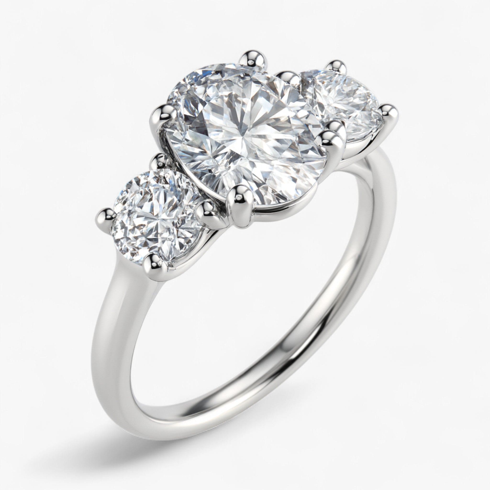 The Classic 3-Stone Engagement Ring | Oval