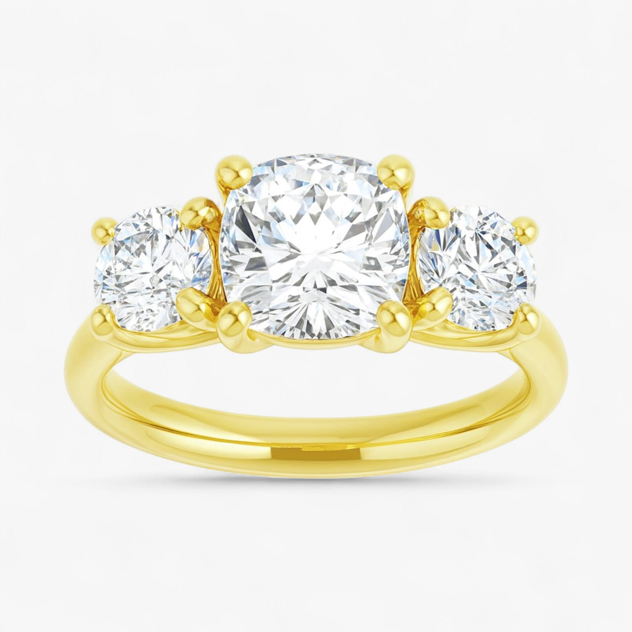 The Classic 3-Stone Engagement Ring | Cushion