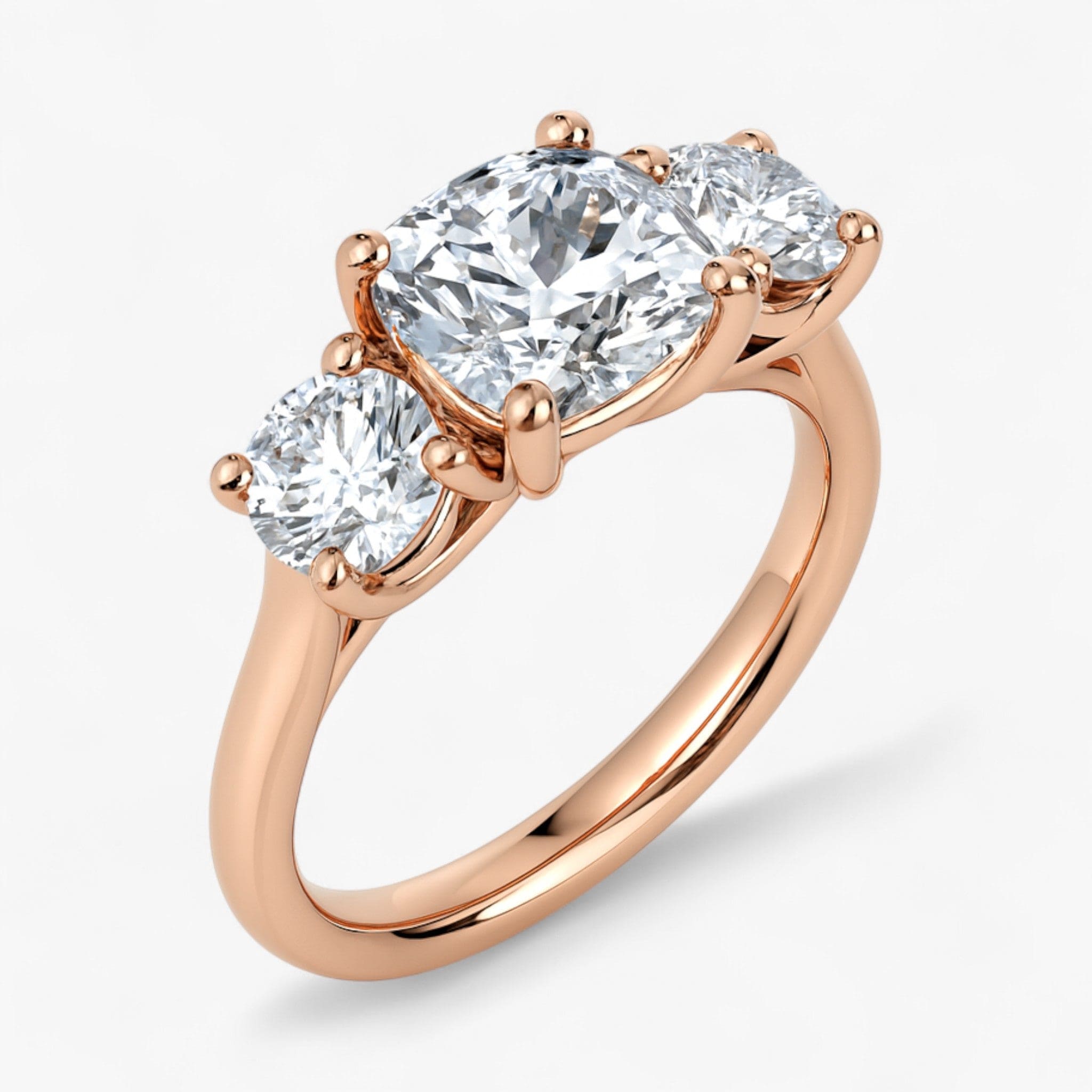 The Classic 3-Stone Engagement Ring | Cushion